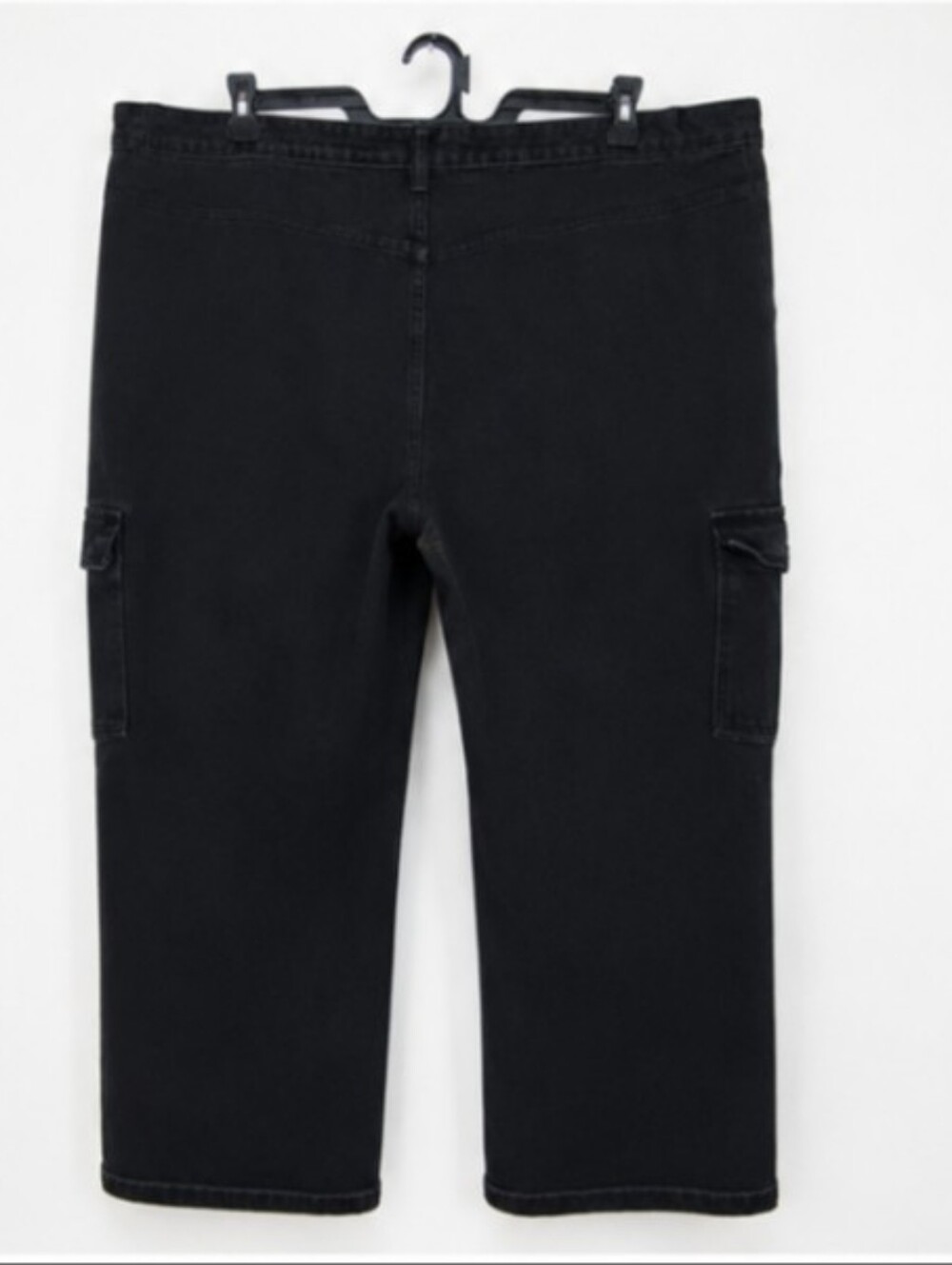SHEIN Curve black cargo pants With utility pockets button closure SIZE 4XL - Picture 3 of 4
